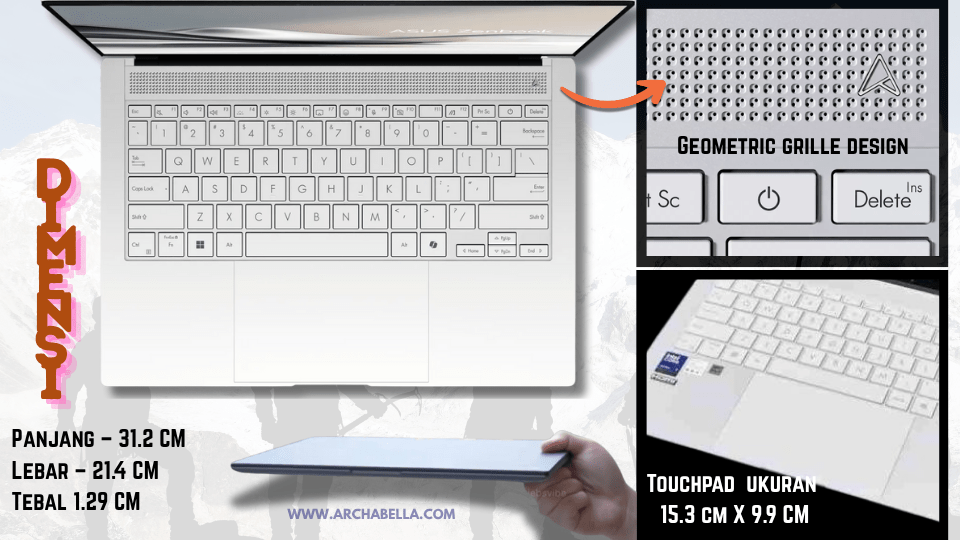 dimensi asus zenbook s14